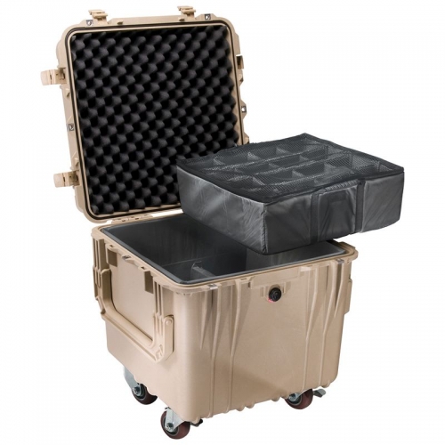 Pelican 0340 Cube Case with Dividers - Desert Tan