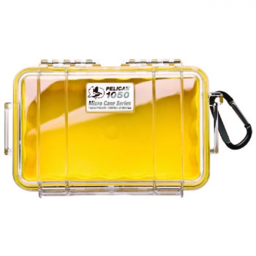 Pelican 1050 Micro Case - Clear with Yellow