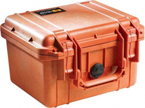 Pelican 1300 Case with Foam - Orange