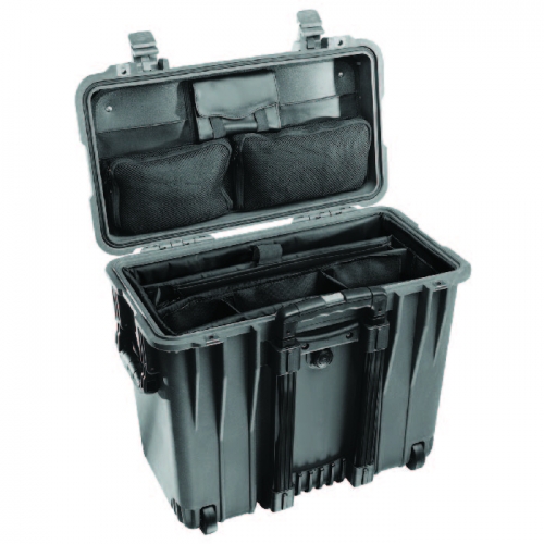 Pelican 1440 Case with Office Dividers and Lid Organiser - Black