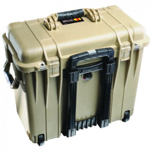 Pelican 1440 Case with Office Dividers and Lid Organiser - Desert Tan