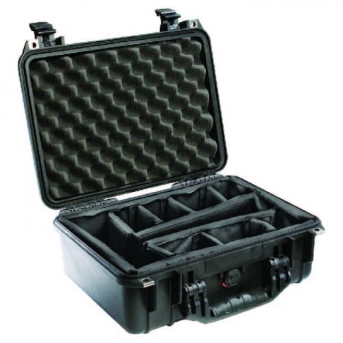 Pelican 1450 Case with Padded Dividers - Black