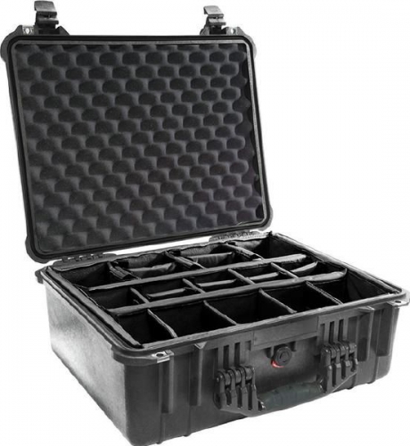 Pelican 1550 Case with Padded Divider Set - Black