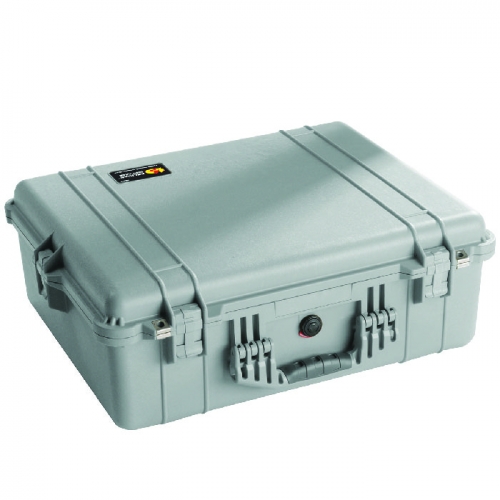 Pelican 1600 Case with Padded Divider Set - Silver
