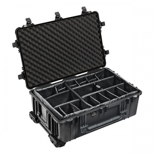 Pelican 1650 Case with Padded Divider Set - Black