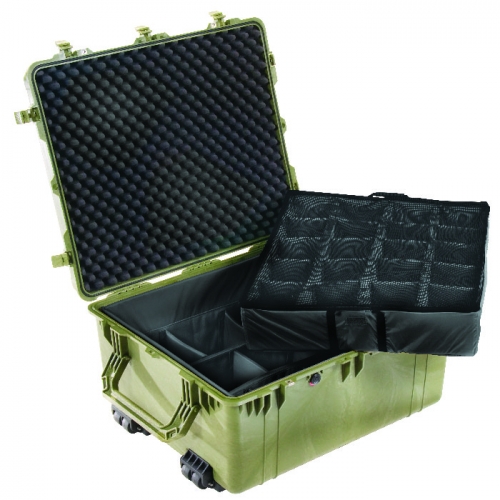 Pelican 1690 Case with Padded Divider Set - OD Green
